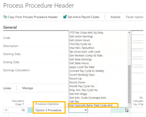 Get opposite benefit rate code amount process procedure