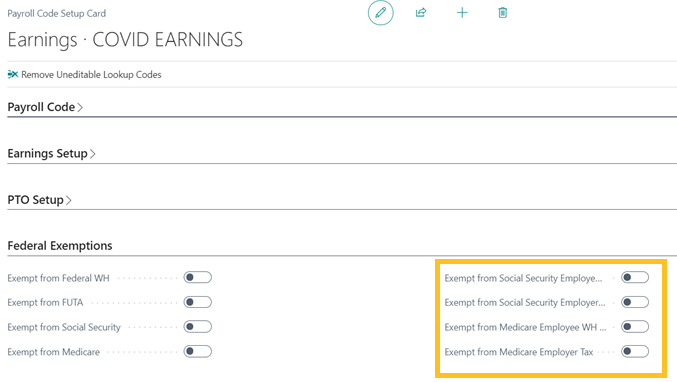 COVID earnings setting update