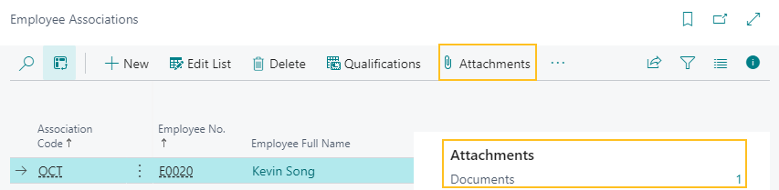 Employee Associations page attachments