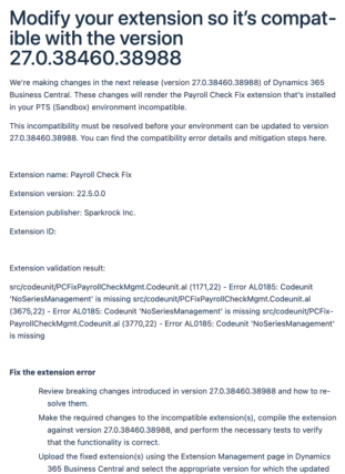 Microsoft Notification