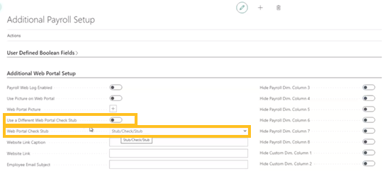 Web Portal Check Stub