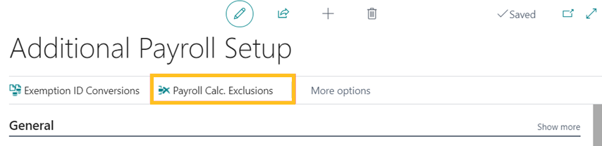 Payroll calculation exclusion