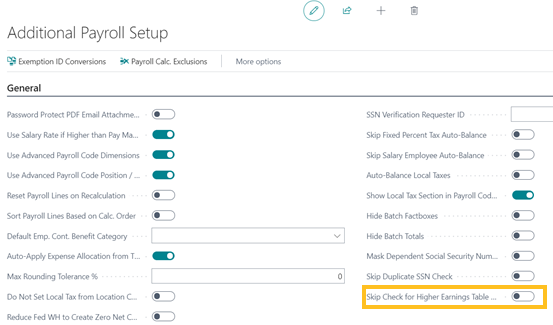 Skip check for higher earnings table rate