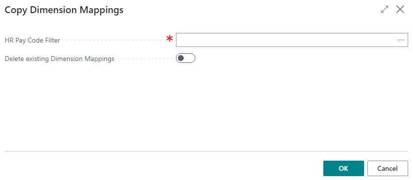 Copy Dimension Mappings page