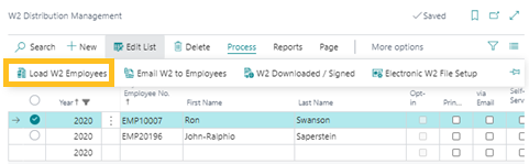 W2 distribution management