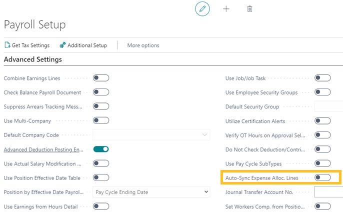 Auto-sync Expense Allocation Lines