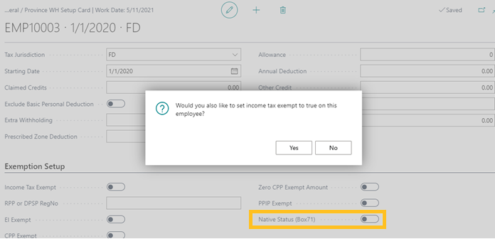 Option 1 – Employee Withholding Setup