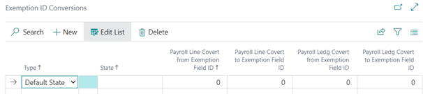 Exemption ID conversions