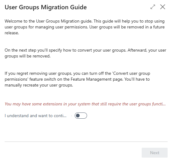 User Groups Migration Guide welcome page