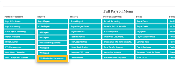 W2 distribution management